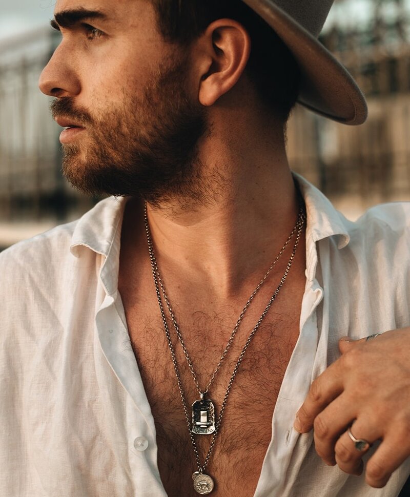 Silver Men's Tag Pendant Anuh