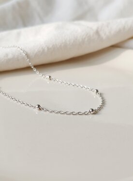 Ball Chain Necklace Adara, Silver