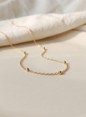 Ball Chain Necklace Adara, Gold Plated