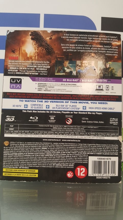 GODZILLA 3D Blu-ray