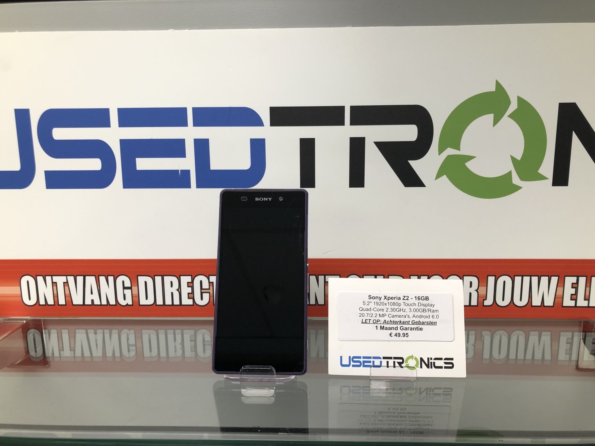 Sony Z2 16GB - Achterkant Glas Gebarsten (5149)