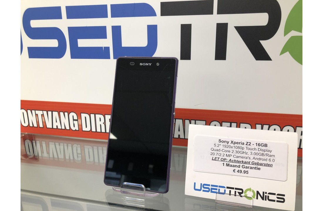 Sony Z2 16GB - Achterkant Glas Gebarsten (5149)