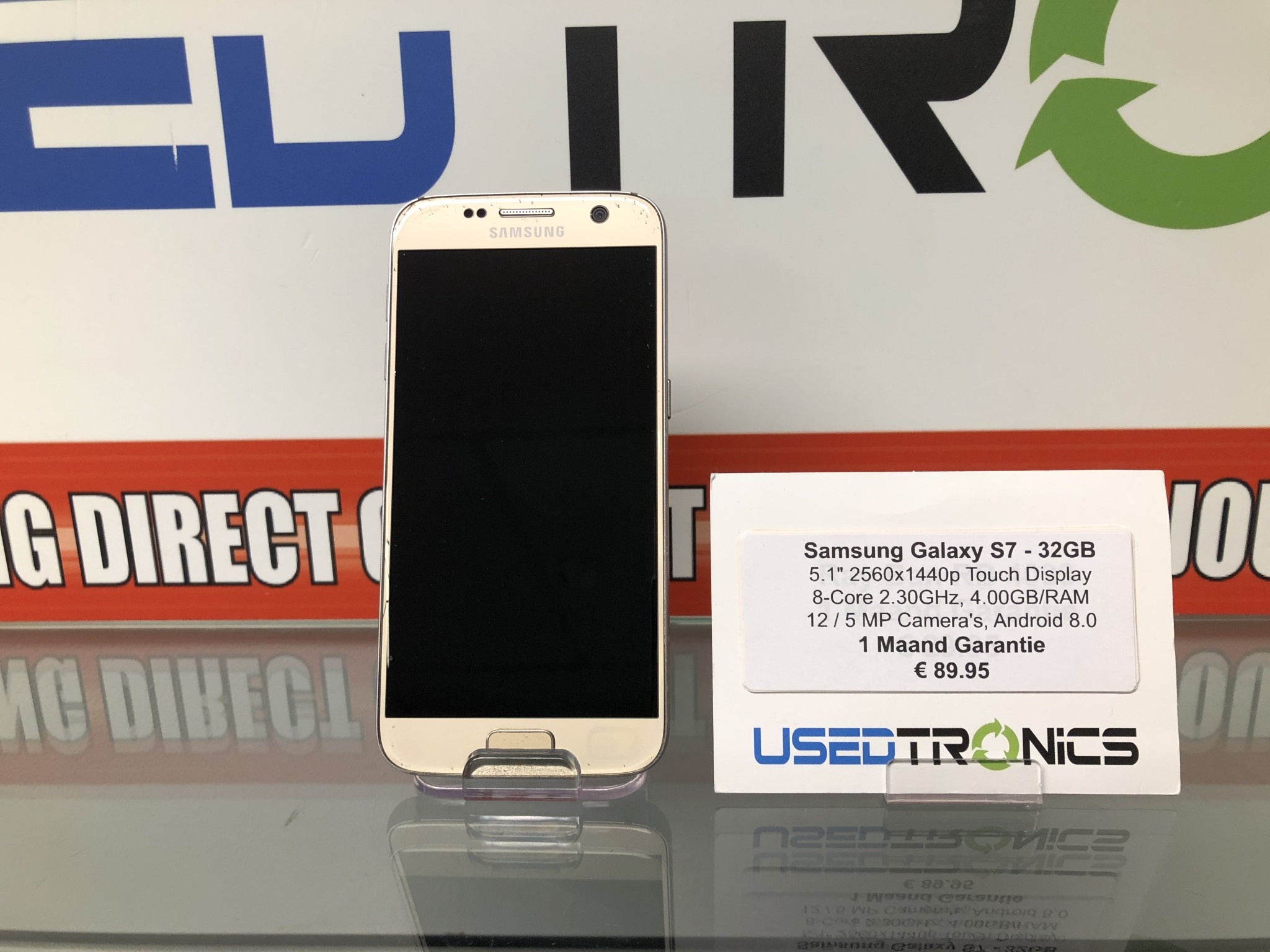 Samsung Galaxy s7 Goud/zwart Nieuw scherm