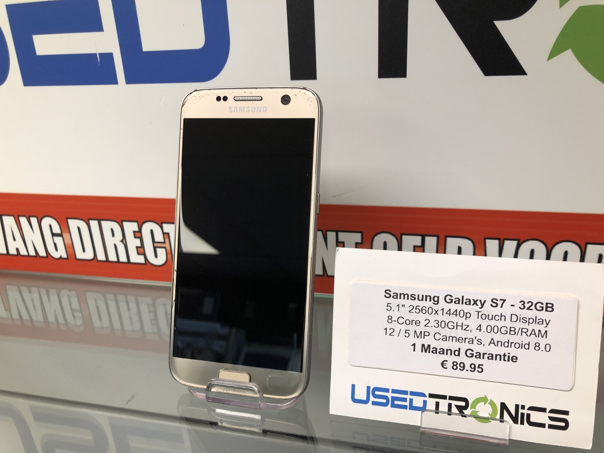 Samsung Galaxy s7 Goud/zwart Nieuw scherm