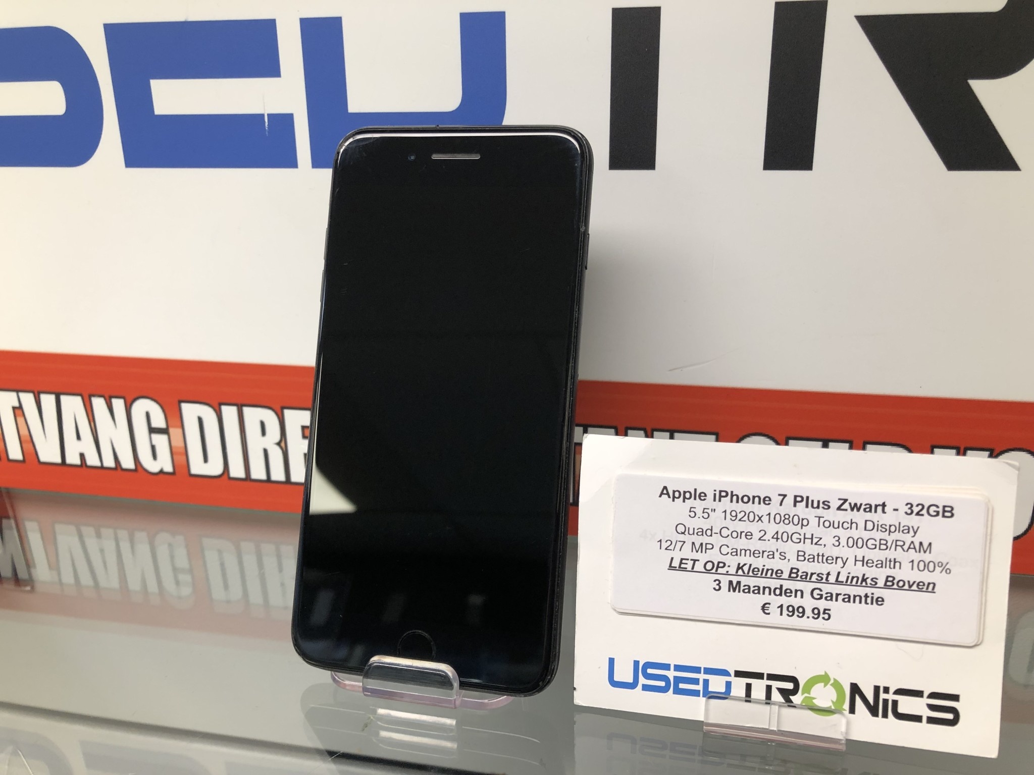 Apple iPhone 7 Plus 32GB - Kleine Barst Links Boven (6632)