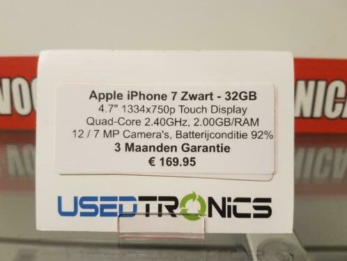 Apple iPhone 7 - 32GB | Batterijconditie 91% (7177)