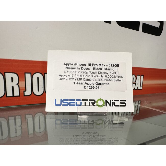Apple Apple iPhone 15 Pro Max 512GB - Black Titanium (10364)