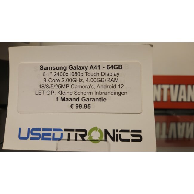 Samsung Samsung Galaxy A41 - 64GB (10479) Kleine Scherm Inbrandingen
