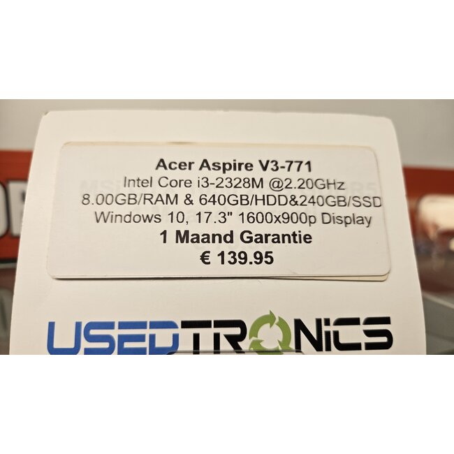 Acer Acer V3-771 (10516) Intel Core i3 | 640GB/HDD & 240GB/SSD | 8.00GB/RAM