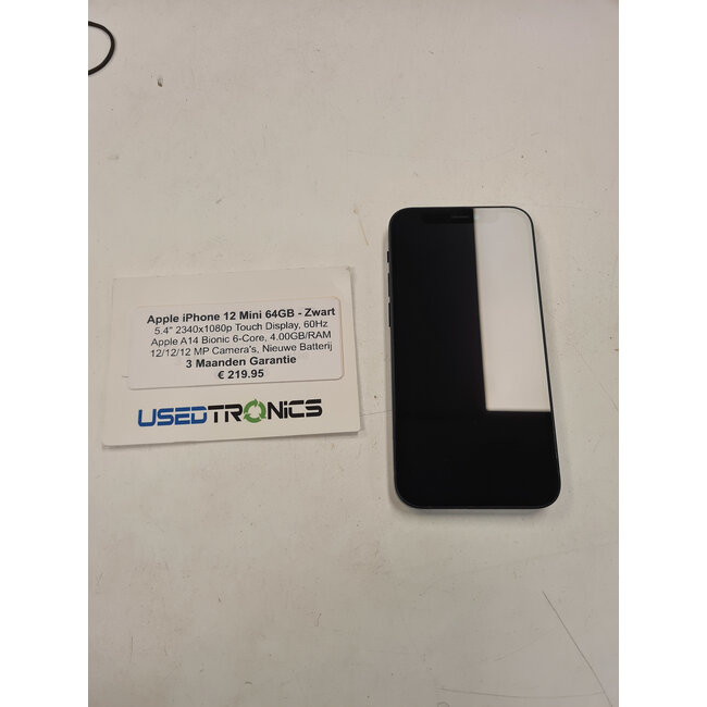 Apple Apple iPhone 12 Mini 64GB - Zwart (11500)