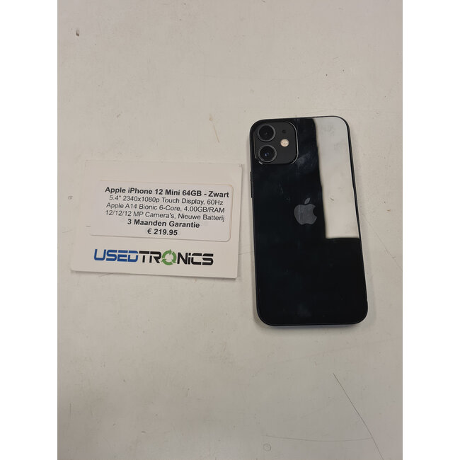 Apple Apple iPhone 12 Mini 64GB - Zwart (11500)