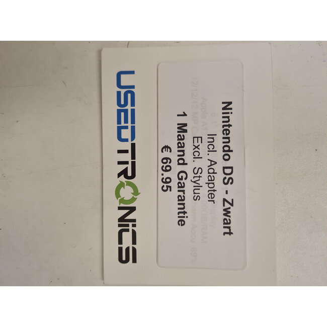 Nintendo Nintendo DS Lite Zwart (11675) Incl. Adapter / Excl. Stylus