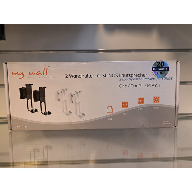 My Wall muurbeugel set voor Sonos - Play:1, ONE en ONE SL - full motion / zwart