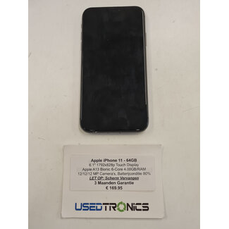 Apple Apple iPhone 11 - 64GB (11683) Batterijconditie 80%