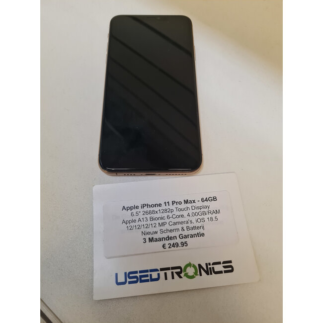 Apple Apple iPhone 11 Pro Max (11398) Nieuw Scherm & Batterij