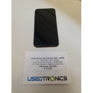 Apple Apple iPhone SE 3rd Gen - 64GB (11718) Batterijconditie 95%