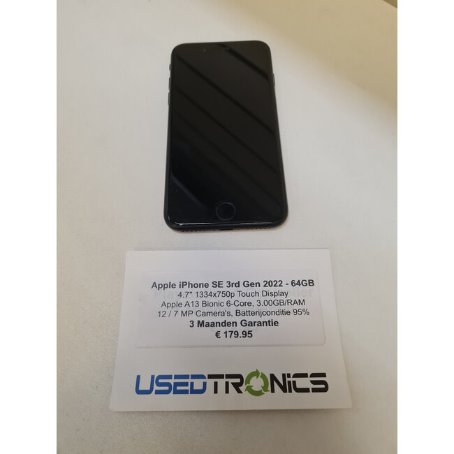 Apple Apple iPhone SE 3rd Gen - 64GB (11718) Batterijconditie 95%