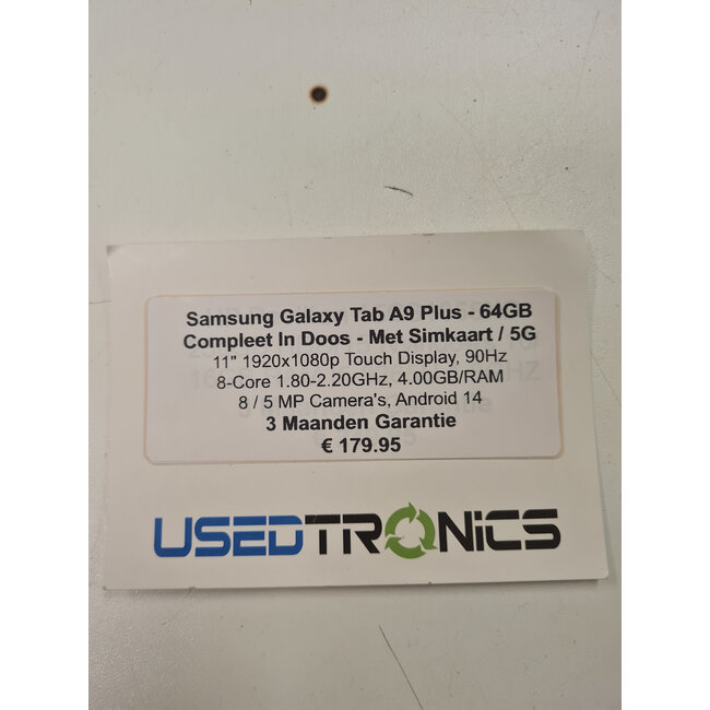 Samsung Samsung Galaxy Tab A9+ 5G | 64GB  - Compleet In Doos 11740