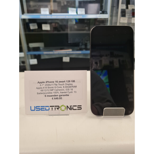 Apple Apple iPhone 16 Zwart - 128GB  11724