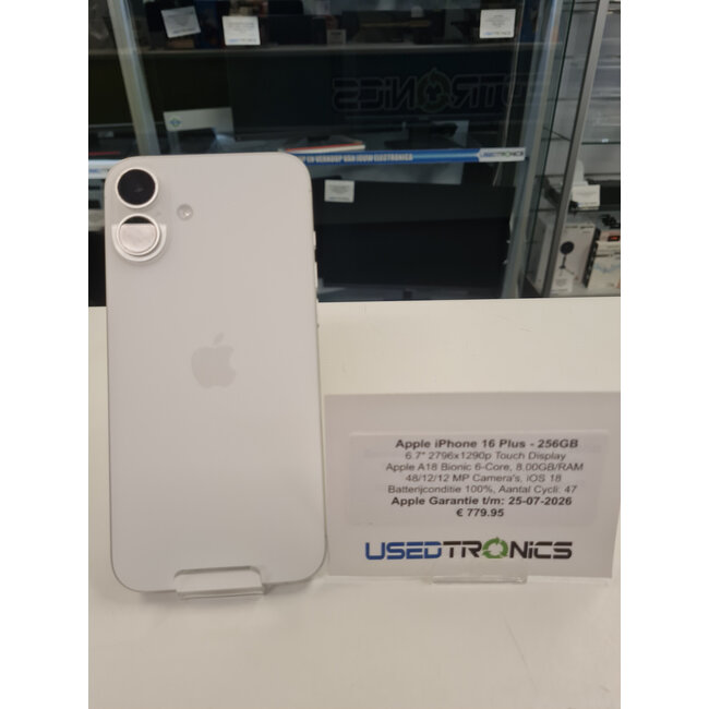 Apple Apple iPhone 16 Plus - 256GB (11817) Apple Garantie t/m: 25-07-2026