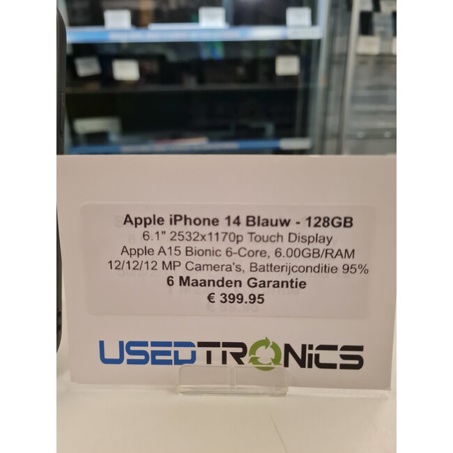 Apple Apple iPhone 14 Blauw - 128GB (11847) Batterijconditie 95%