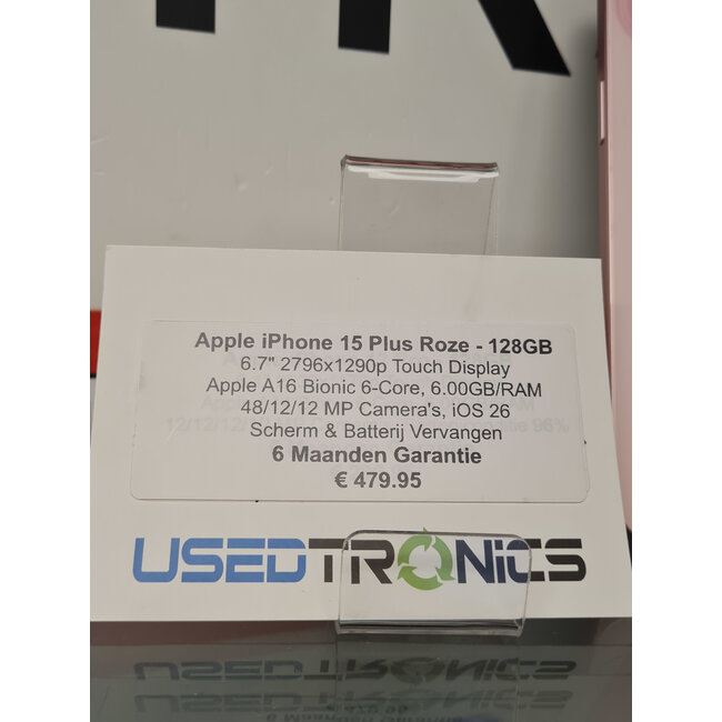 Apple Apple iPhone 15 Plus Roze - 128GB (12299)