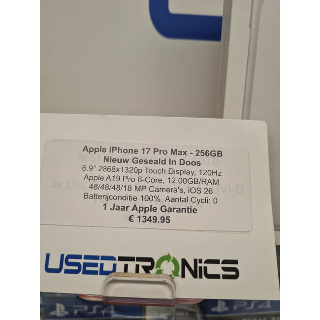Acer Apple iPhone 17 Pro Max 256GB (11872) Nieuw Geseald In Doos