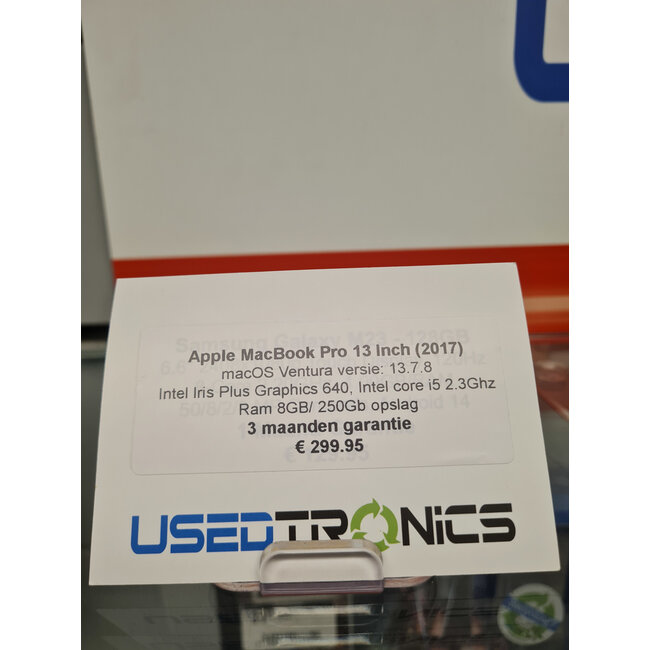 Apple Apple Macbook Pro 2016 - TouchBar (10679) Intel Core i5 | 8GB/RAM | 256GB/SSD | Cycli: 337