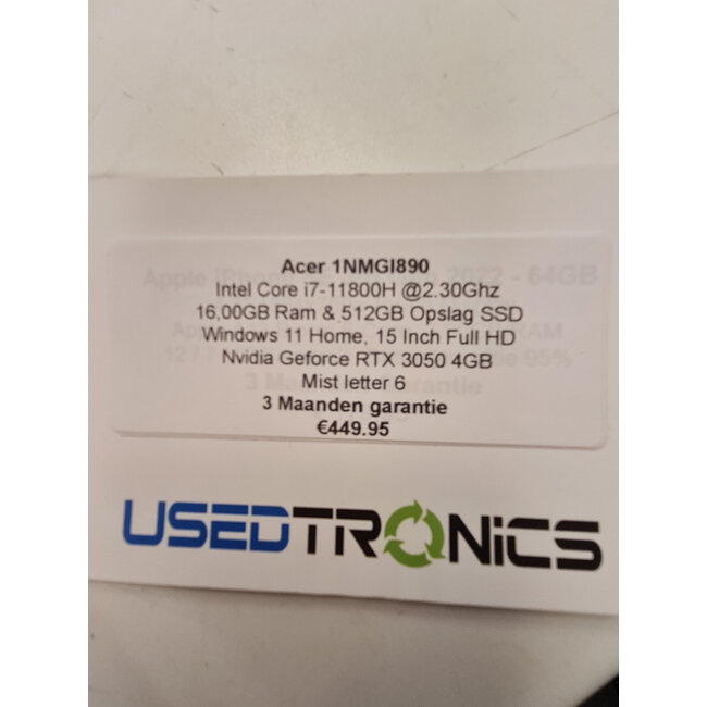 Acer Acer Aspire A515-51G - Intel Core i5-8250U | 20GB/RAM | 256GB/SSD (6390)