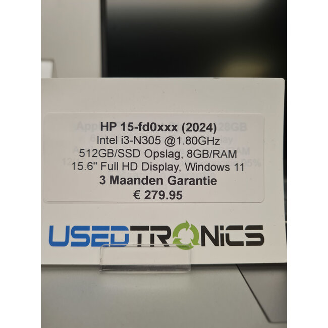 HP HP 15-fd0830nd (11883) Intel Core i3 N305 | 512GB/SSD | 8GB/RAM