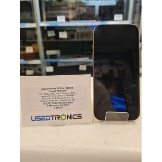 Apple Apple iPhone 16 Pro 128GB (11888) Dessert Titanium | Batterijconditie 99% | Cycli: 225 | Dode Pixel In Scherm