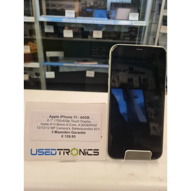 Apple Apple iPhone 11 - 64GB (11882) Batterijconditie 82%