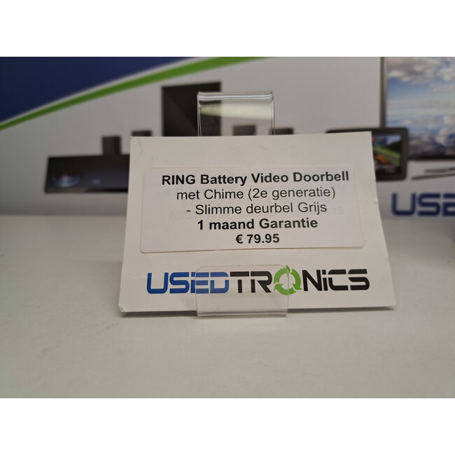RING Battery Video Doorbell met Chime (2e generatie) - Slimme deurbel Grijs   12043