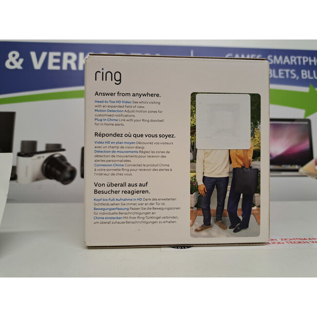 RING Battery Video Doorbell met Chime (2e generatie) - Slimme deurbel Grijs   12043