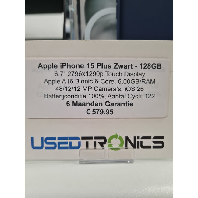Apple Apple iPhone 15 Plus Zwart - 128GB (12040)