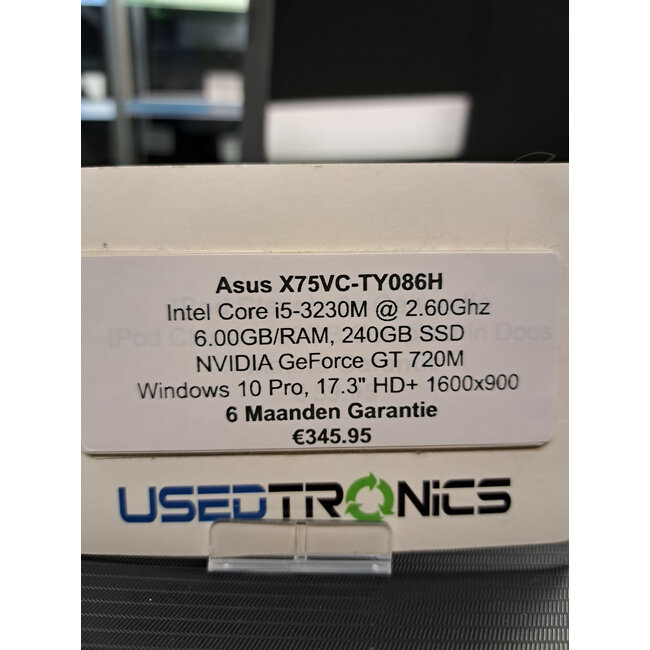 ASUS Asus 17.3 inch notebook X75VC-TY086H (12087)