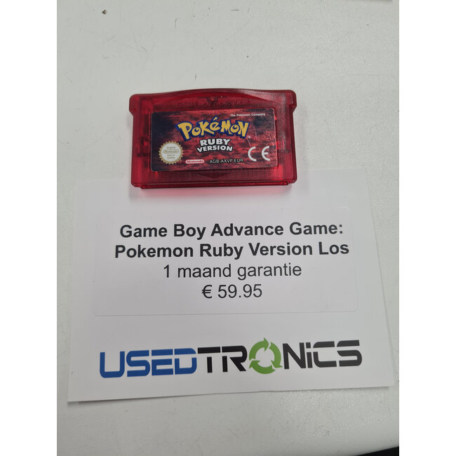 Pokemon Ruby Game Boy Advance - Losse Cartridge