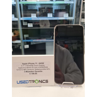 iPhone Apple iPhone 11 64GB (12111) Batterijconditie 84%