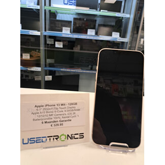 Apple Apple iPhone 13 Wit - 128GB (12184) Batterijconditie 100%