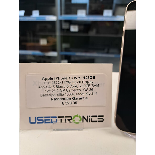 Apple Apple iPhone 13 Wit - 128GB (12184) Batterijconditie 100%