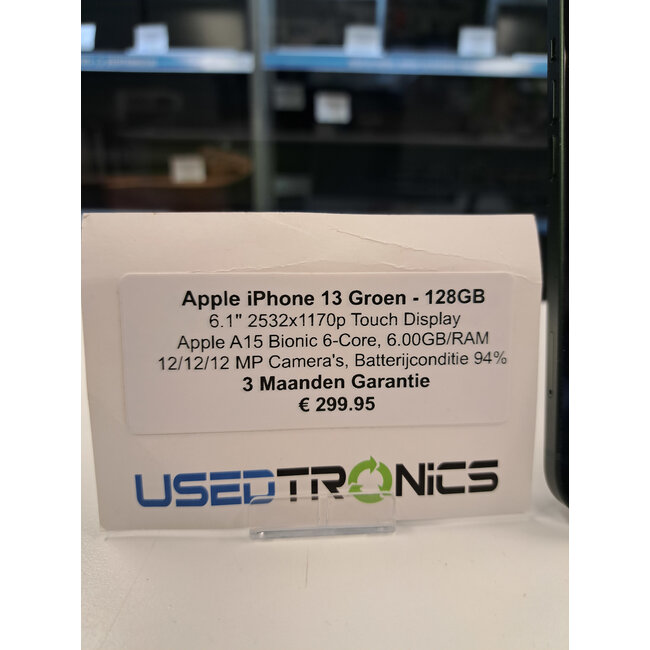 Apple Apple iPhone 13 Groen - 128GB (12172) Batterijconditie 94%