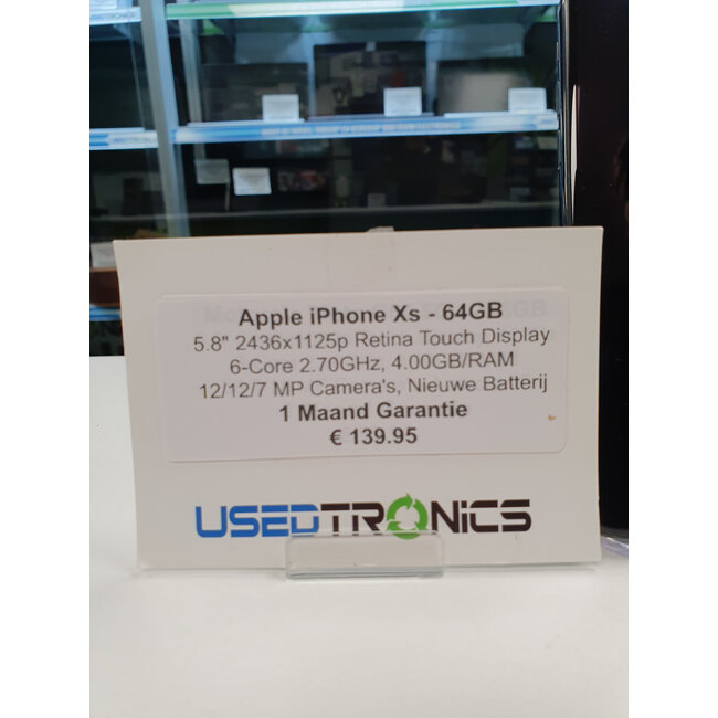 Apple Apple iPhone Xs - 64GB (12120) Nieuwe Batterij