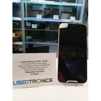 Apple Apple iPhone 12 Wit - 64GB (11825) Nieuw Scherm & Batterij
