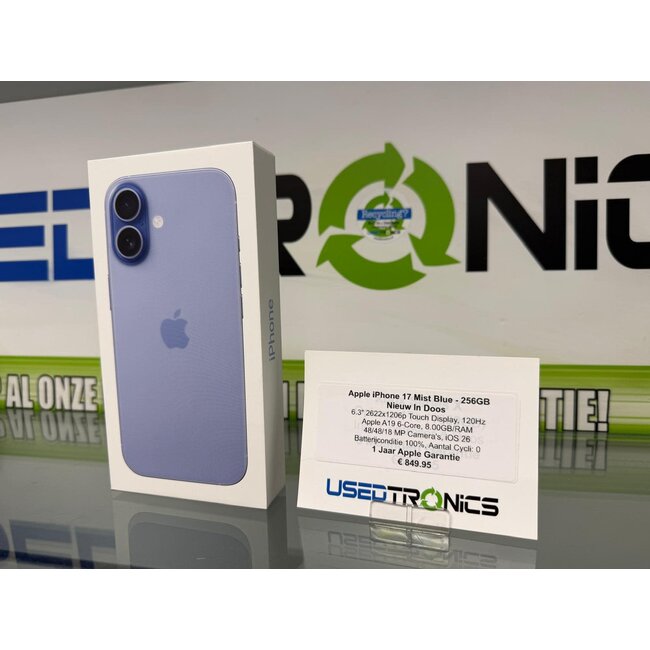 Apple Apple iPhone 17 Mist Blue - 256GB (12352) Nieuw Geseald In Doos