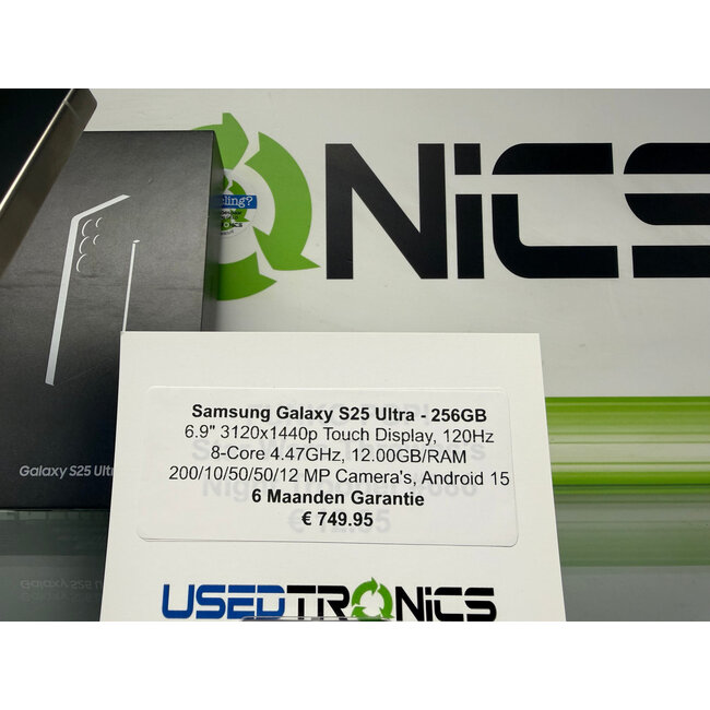 Samsung Samsung Galaxy S25 Ultra - 256GB (12312) Batterijconditie 100%/Batterijcyclus: 1