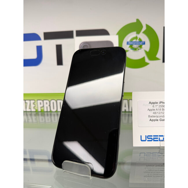 Apple Apple iPhone 16 Zwart - 128GB (12489) Batterijconditie 100%