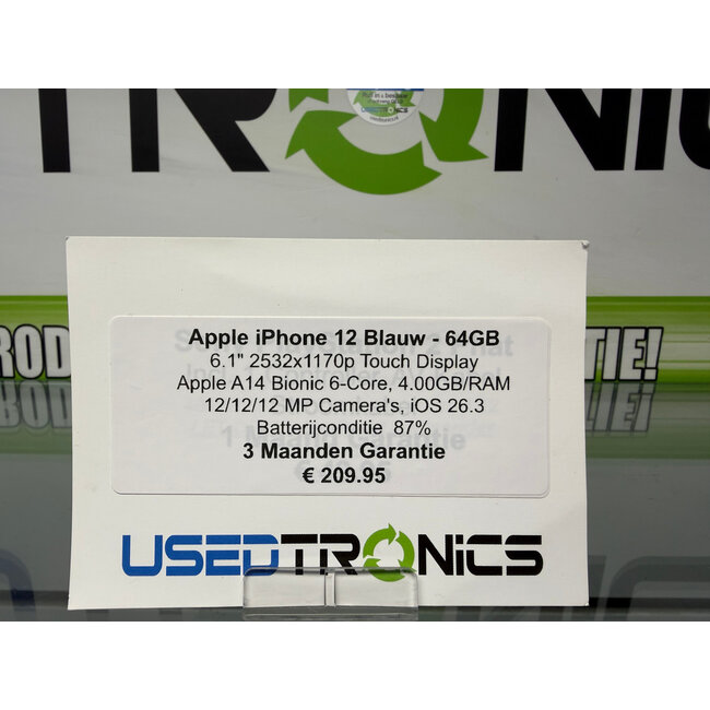 Apple Apple iPhone 12 Blauw - 64GB (12542)