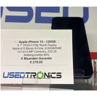 Apple Apple iPhone 13 Blauw - 128GB (12529) Batterijconditie 89%