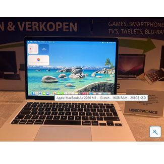 Apple Apple MacBook Air M1 2020 (12914) 16.00GB/RAM | 256GB/SSD | Batterijconditie 83%, Aantal Cycli: 435