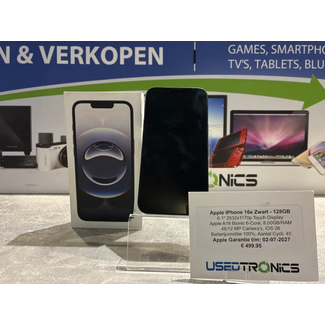 Apple Apple iPhone 16e Zwart - 128GB (13651) Apple Garantie t/m: 02-07-2027